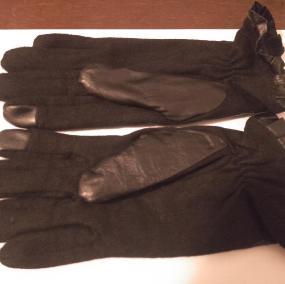 NWOT VITTADINI design Gloves size 7 Wool and leather fabric - Picture 3 of 5